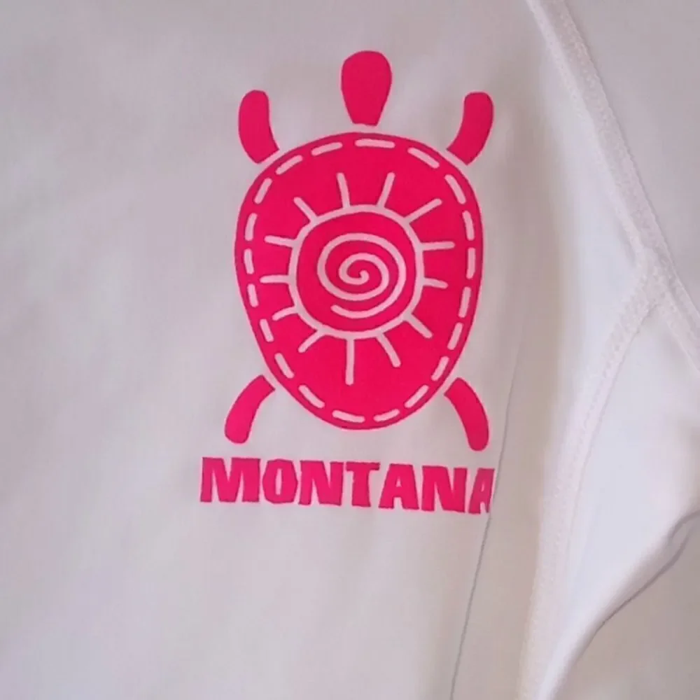 Girls Rash Gaurd Montana Logo Swim Shirt Swimsuit Bathing Suit Beach